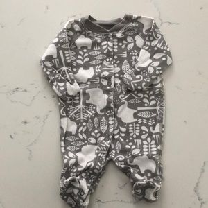 Hanna Andersson Elephant Grey Onesie